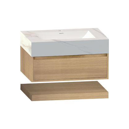 32" & 40" Sintered Stone Top with Hotel - Style Floating Bathroom Vanity A2.1 - VanityZMR NeoNova Decor