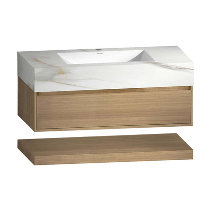32" & 40" Sintered Stone Top with Hotel - Style Floating Bathroom Vanity A2.1 - VanityZMR NeoNova Decor