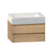 32'' & 40" Stone Top with Elegant Floating Double Drawer Bathroom Vanity A2.1 - VanityZMR NeoNova Decor