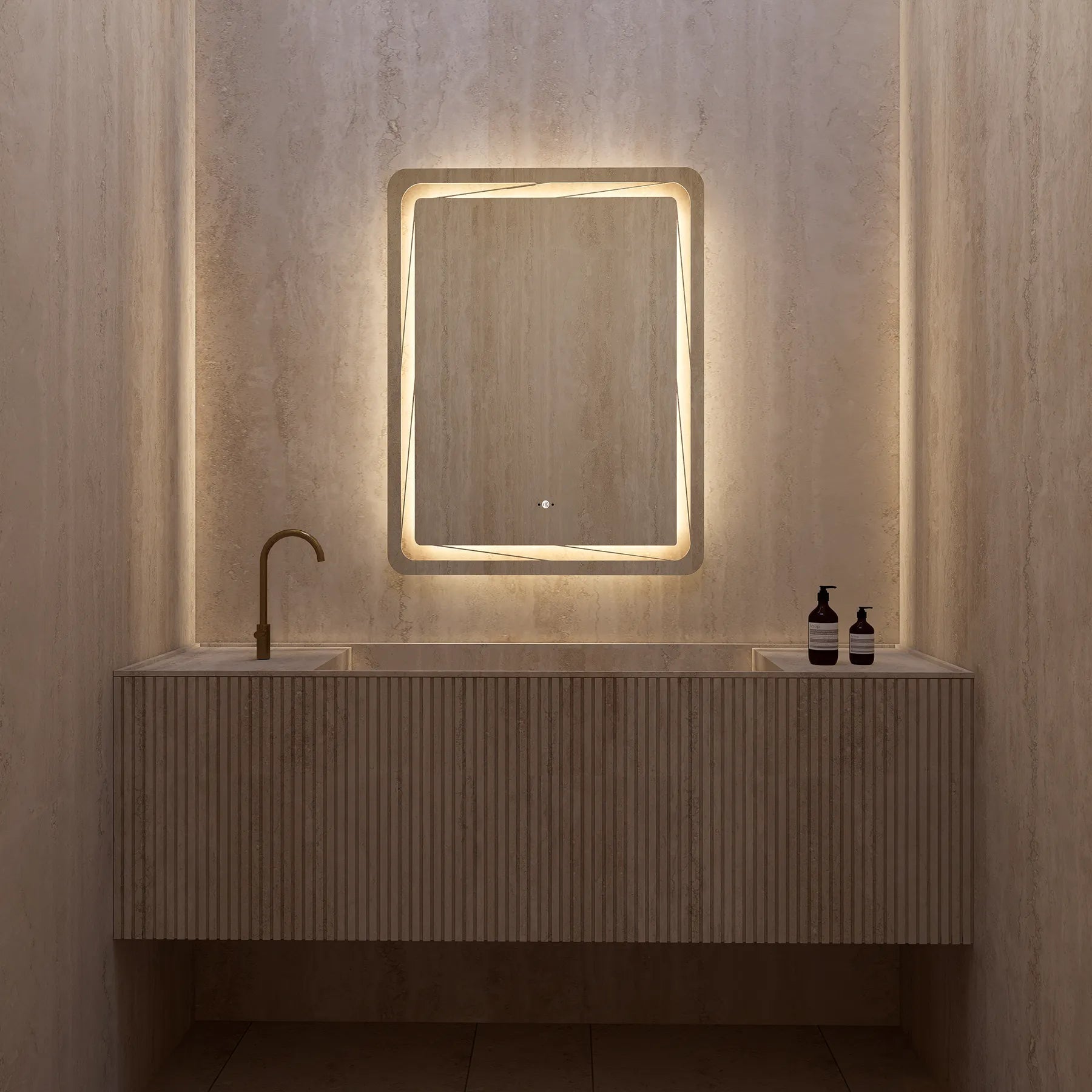 32" x 38" LED Mirror with Anti - Fog, CRI 90+ & Seamless Dimmable Lighting - LED MIrror32"x38"