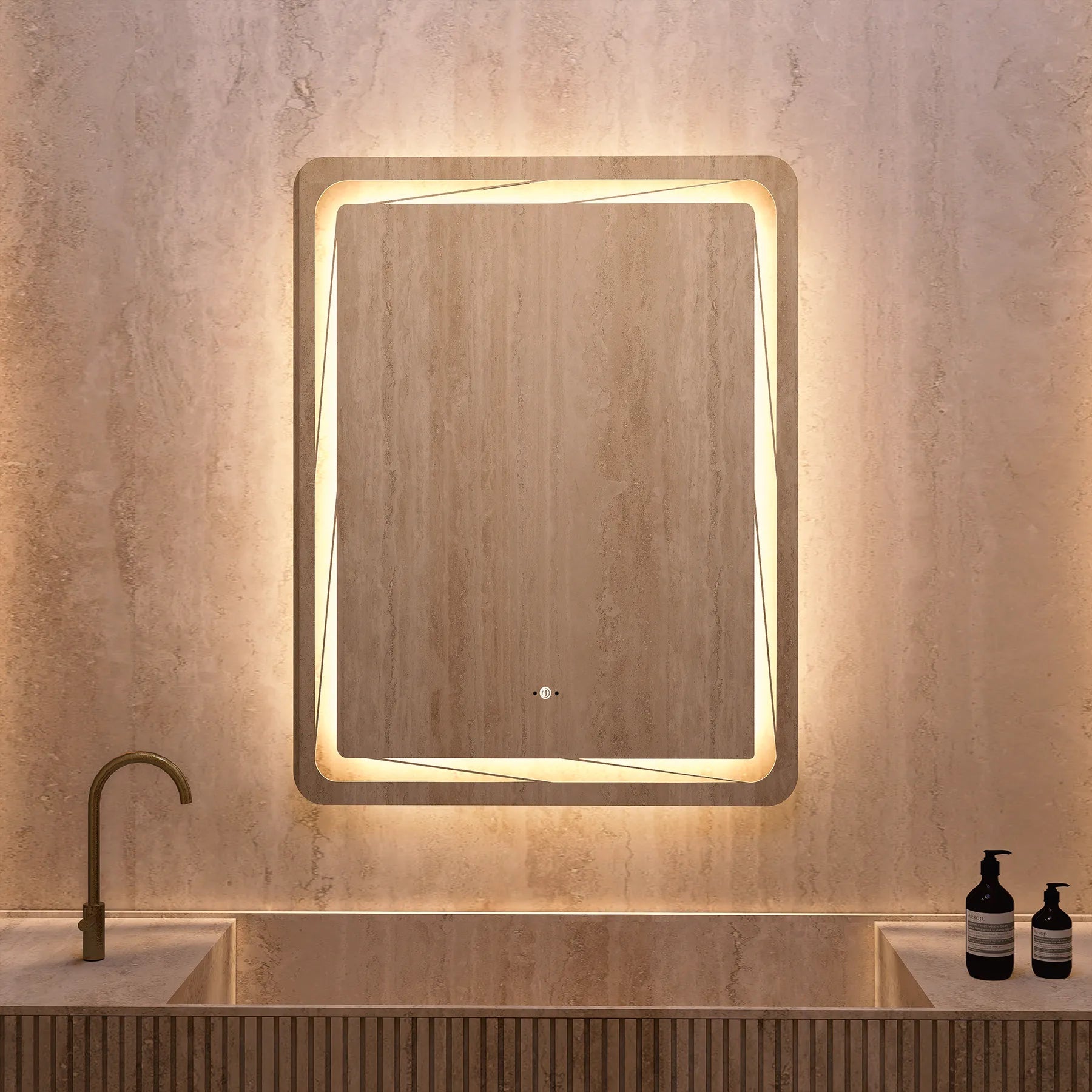 32" x 38" LED Mirror with Anti - Fog, CRI 90+ & Seamless Dimmable Lighting - LED MIrror32"x38"