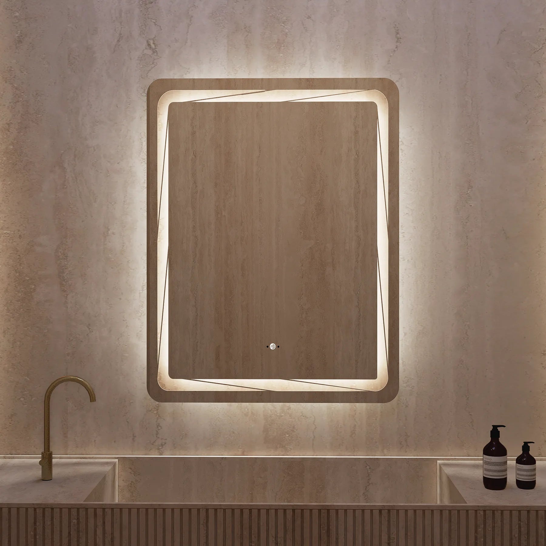 32" x 38" LED Mirror with Anti - Fog, CRI 90+ & Seamless Dimmable Lighting - LED MIrror32"x38"
