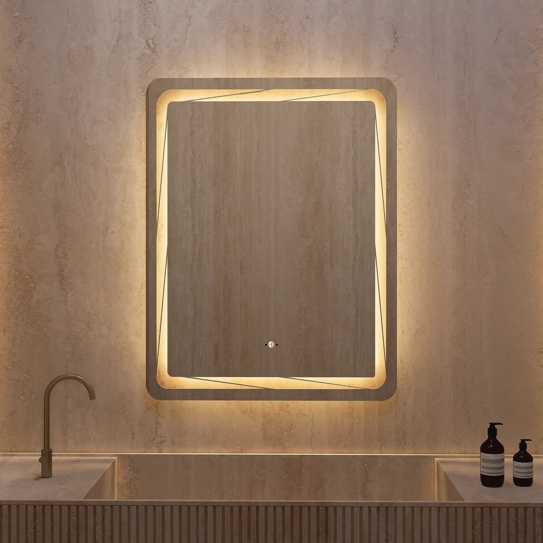 32" x 38" LED Mirror with Anti - Fog, CRI 90+ & Seamless Dimmable Lighting - LED MIrror32"x38"