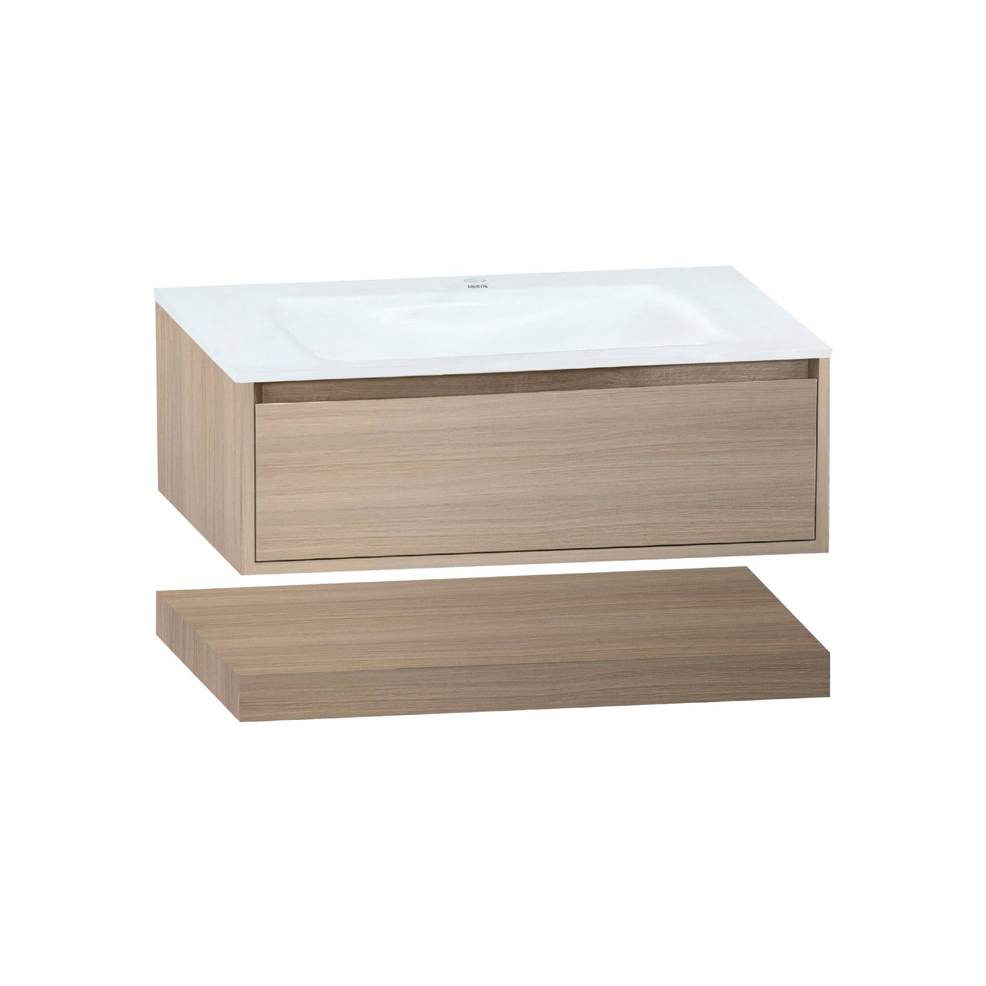 32''/36''/40'' Thermoformed Stone Top with Hotel - Style Floating Bathroom Vanity - VanityAGHTQ NeoNova Decor