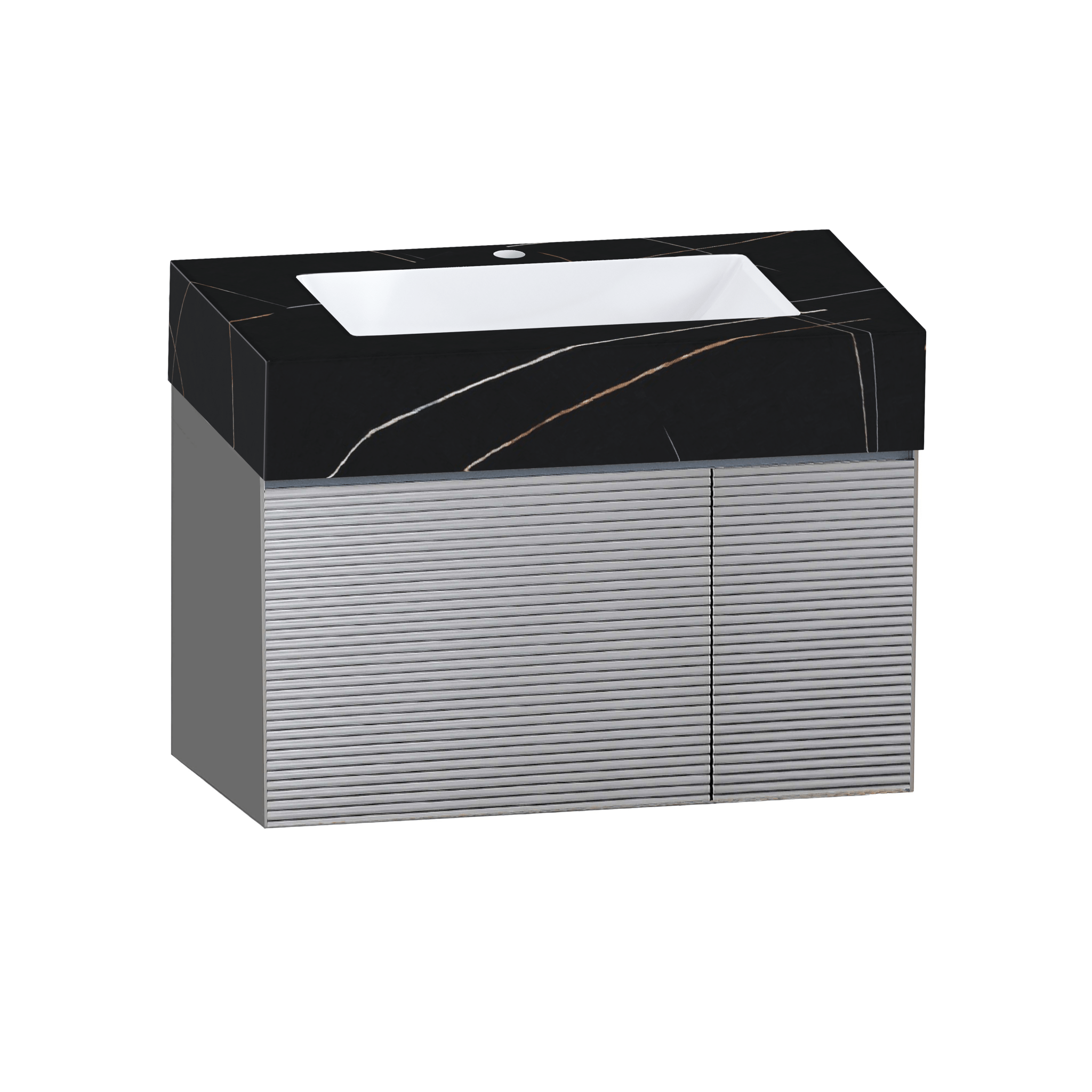 32"/40"/48" Stone Top with Light Gray Engineered Wood Floating Bathroom Vanity - Vanity32" NeoNova Decor