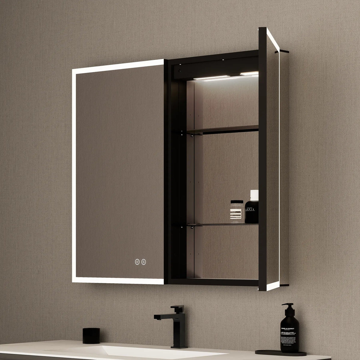 36" LED Double-Door Medicine Cabinet with Blum Soft-Close Hinges -Medicine Cabinet