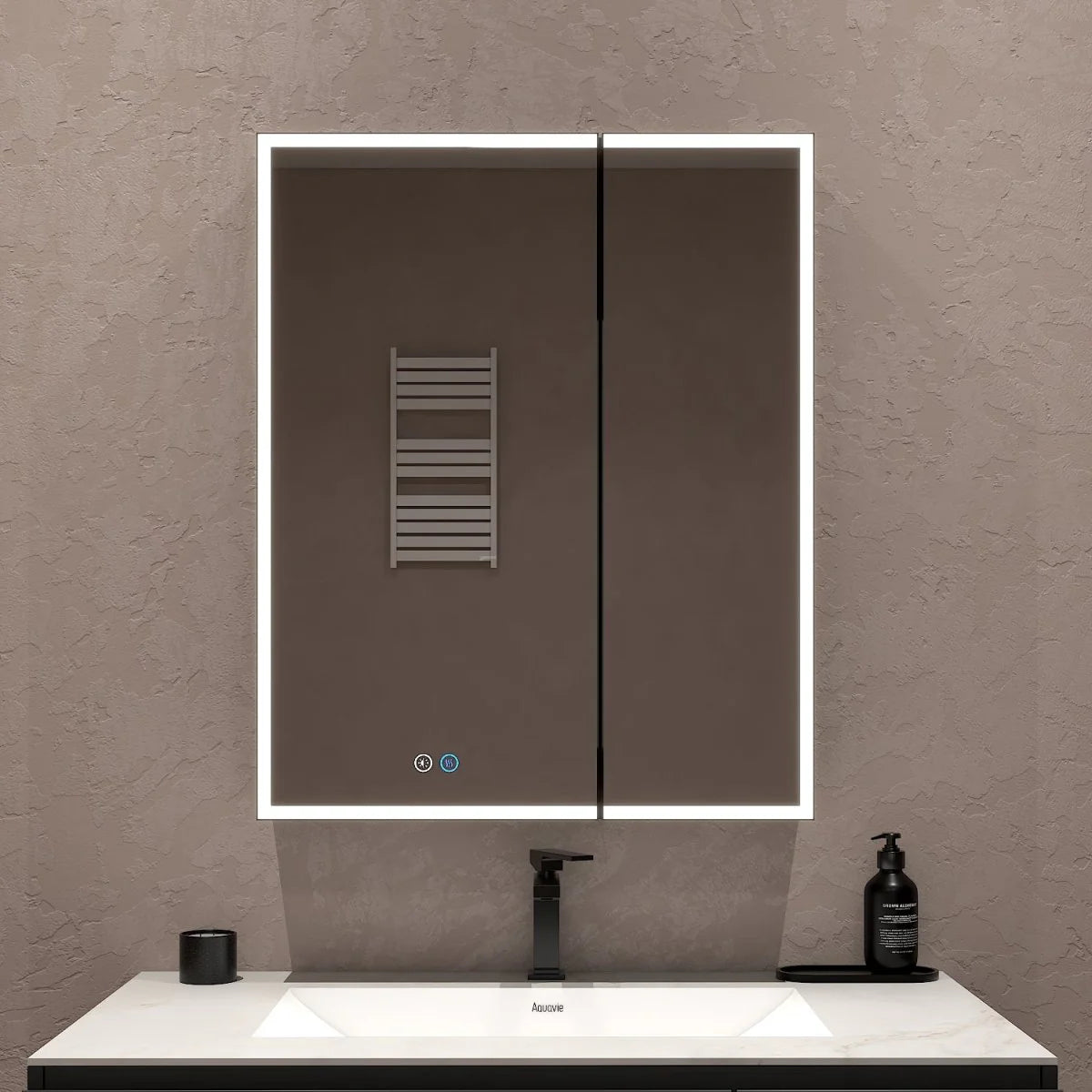 26" x 32" LED Mirror Medicine Cabinet – Aluminum Frame, Anti-Fog, Recessed or Surface Mount 26"x32"