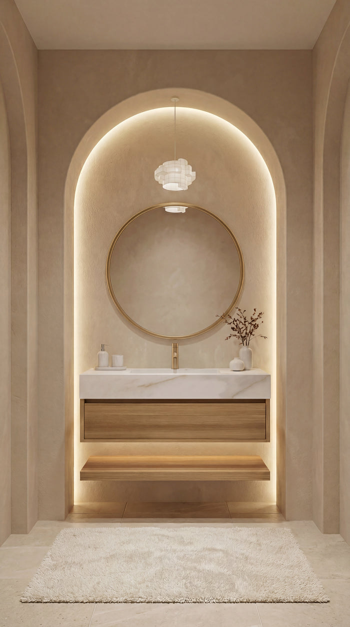 Soft Arches & Warm Oak
