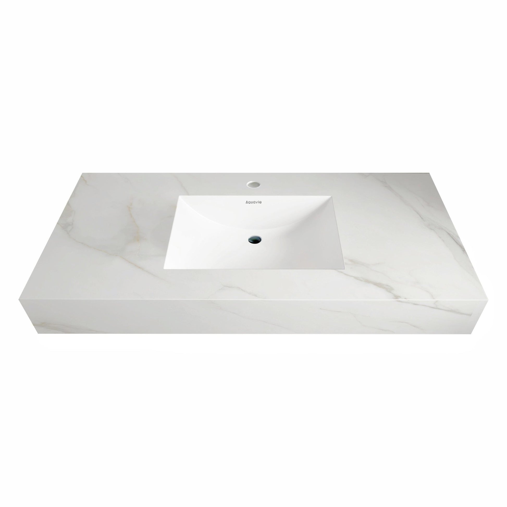 40” / 48” Sintered Stone Seamless Basin – Marble Veining Vanity Counter Top with Sink - Counter Top48" NeoNova Decor