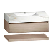 40" Sintered Stone Top with Hotel - Style Floating Bathroom Vanity - VanityCalacatta Gold