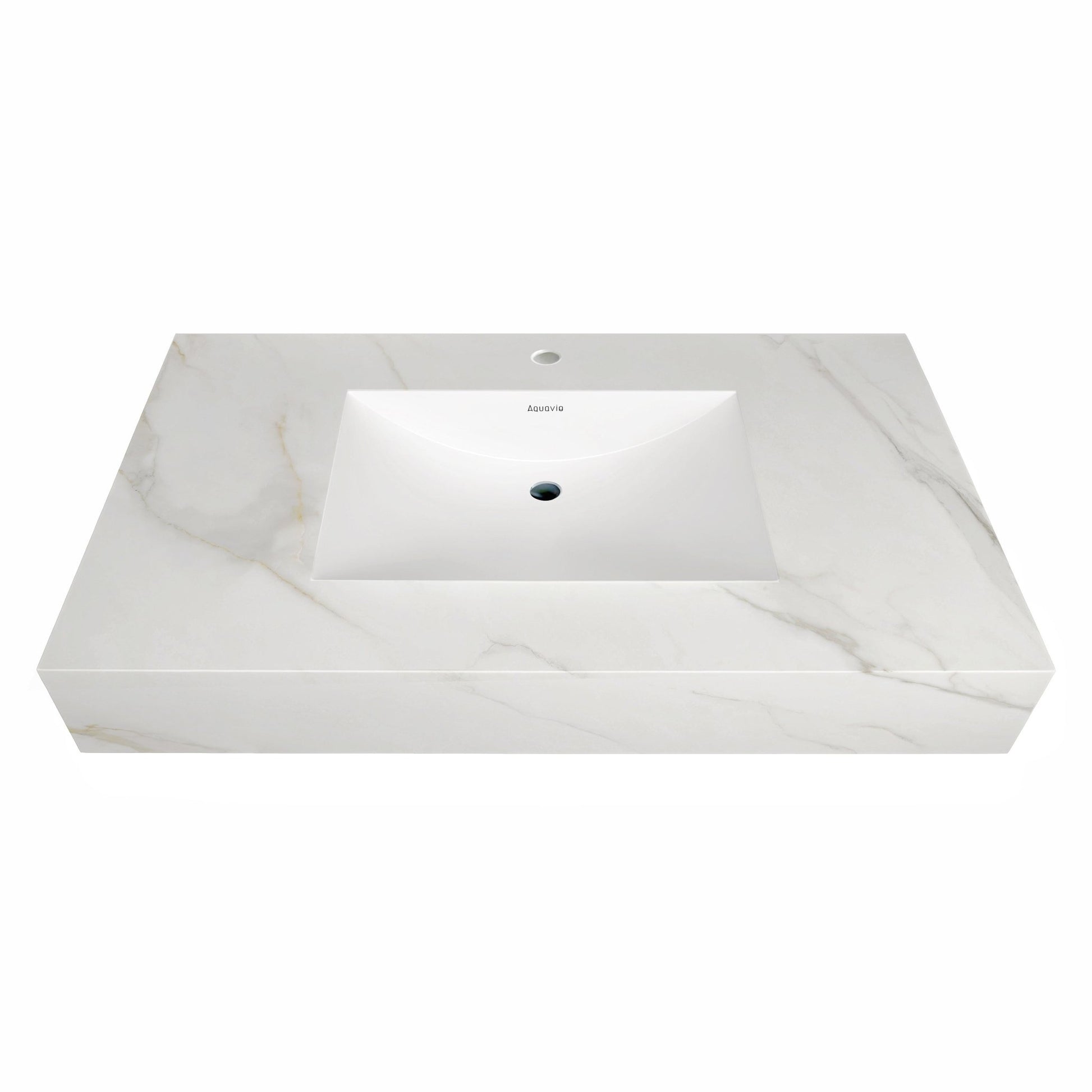 40''/32'' Stone Top with Gray Engineered Wood Floating Bathroom Vanity - Vanity40"x21.5" NeoNova Decor