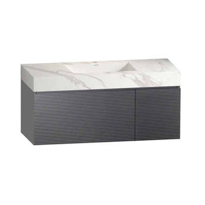 40''/32'' Stone Top with Gray Engineered Wood Floating Bathroom Vanity - Vanity40"x21.5" NeoNova Decor