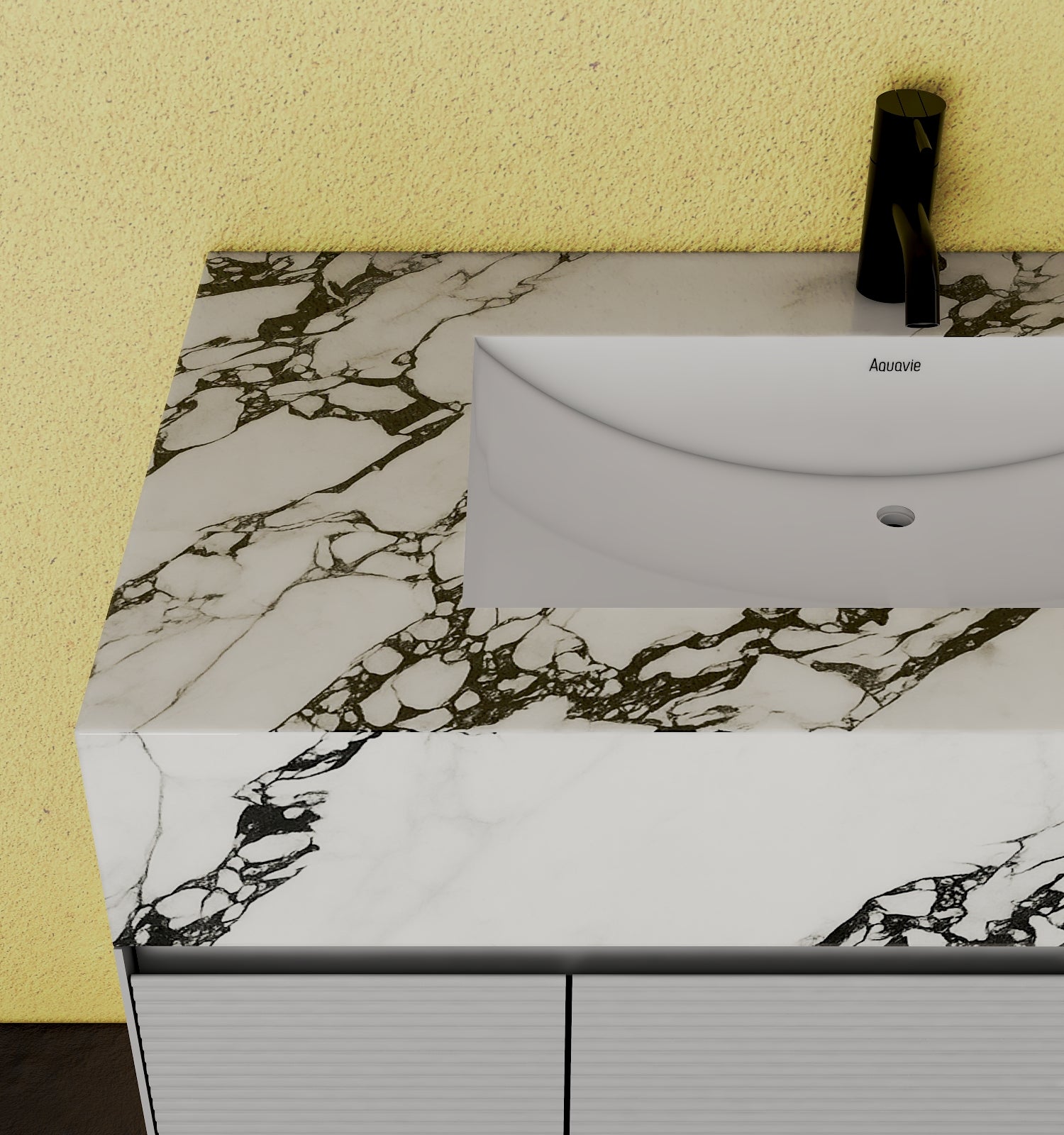 40''/48'' Stone Top with Light Gray Engineered Wood Floating Bathroom Vanity - Vanity40"x22" NeoNova Decor