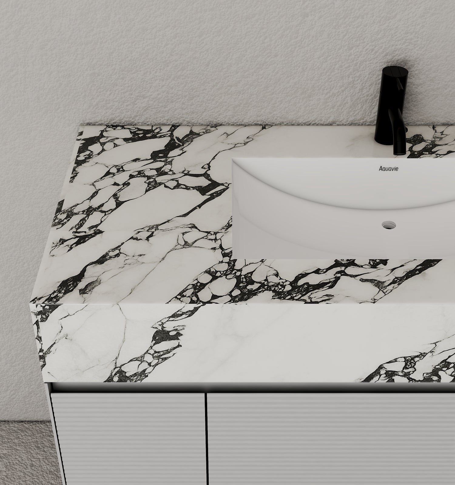 40''/48'' Stone Top with Light Gray Engineered Wood Floating Bathroom Vanity - Vanity48"x22" NeoNova Decor