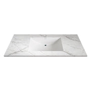 40”/48" Ultra - Thin Sintered Stone Vanity Top - Snowy River Finish | Lightweight & Durable - 48 inch NeoNova Decor