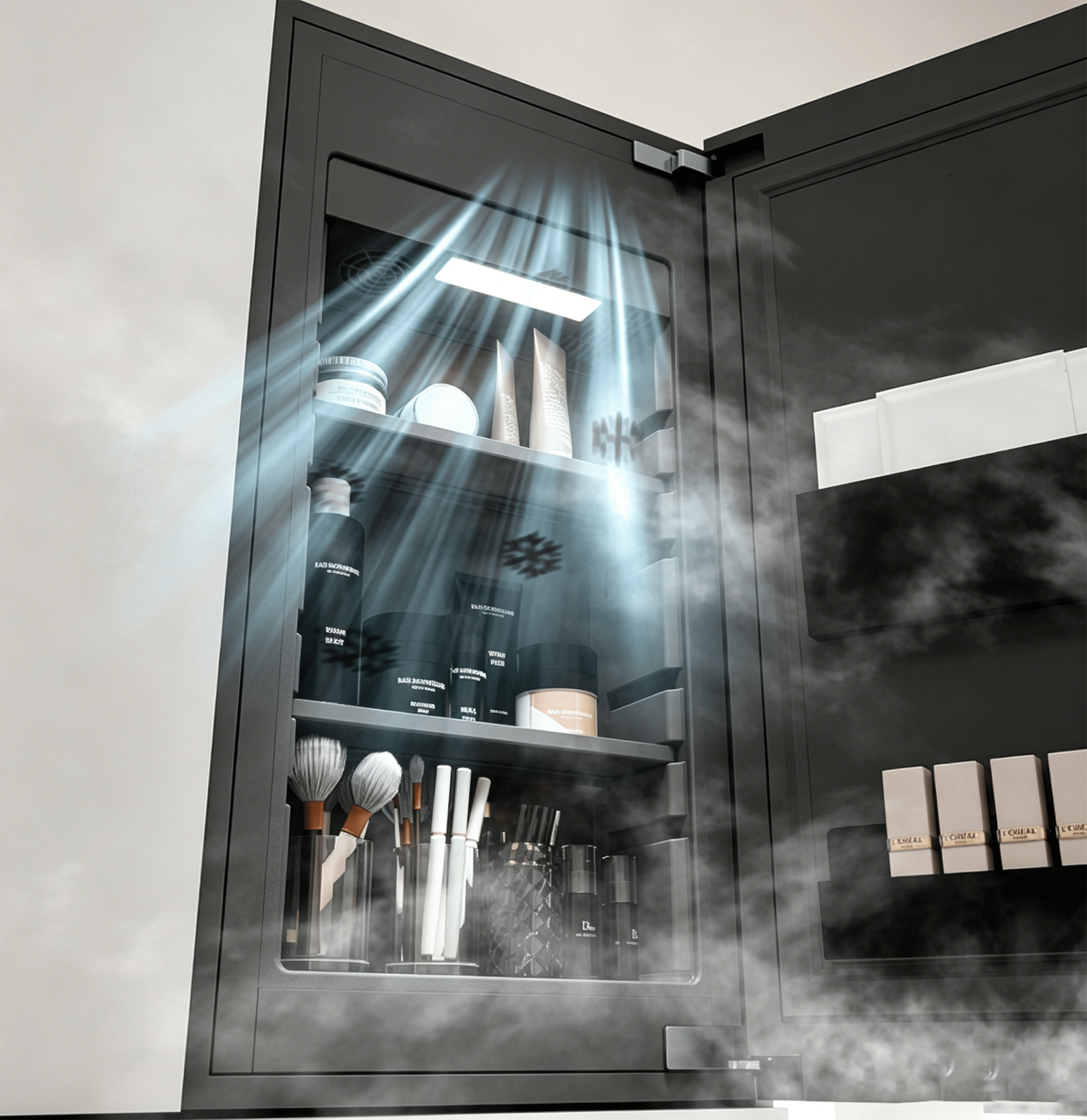 41" x 36" LED Medicine Cabinet with Anti - Fog Mirror, CRI 90 & Built - in Fridge - Medicine Cabinet41"x36"