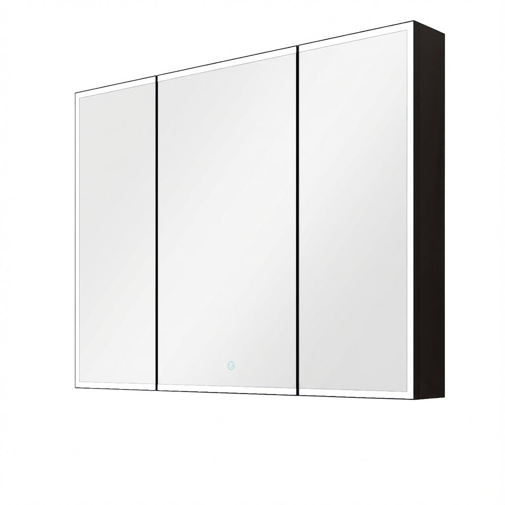 42"x32" Dimmable LED Medicine Cabinet – Solid Light Strip, 3 Doors, Anti - Fog, Recessed or Surface Mount - Medicine Cabinet