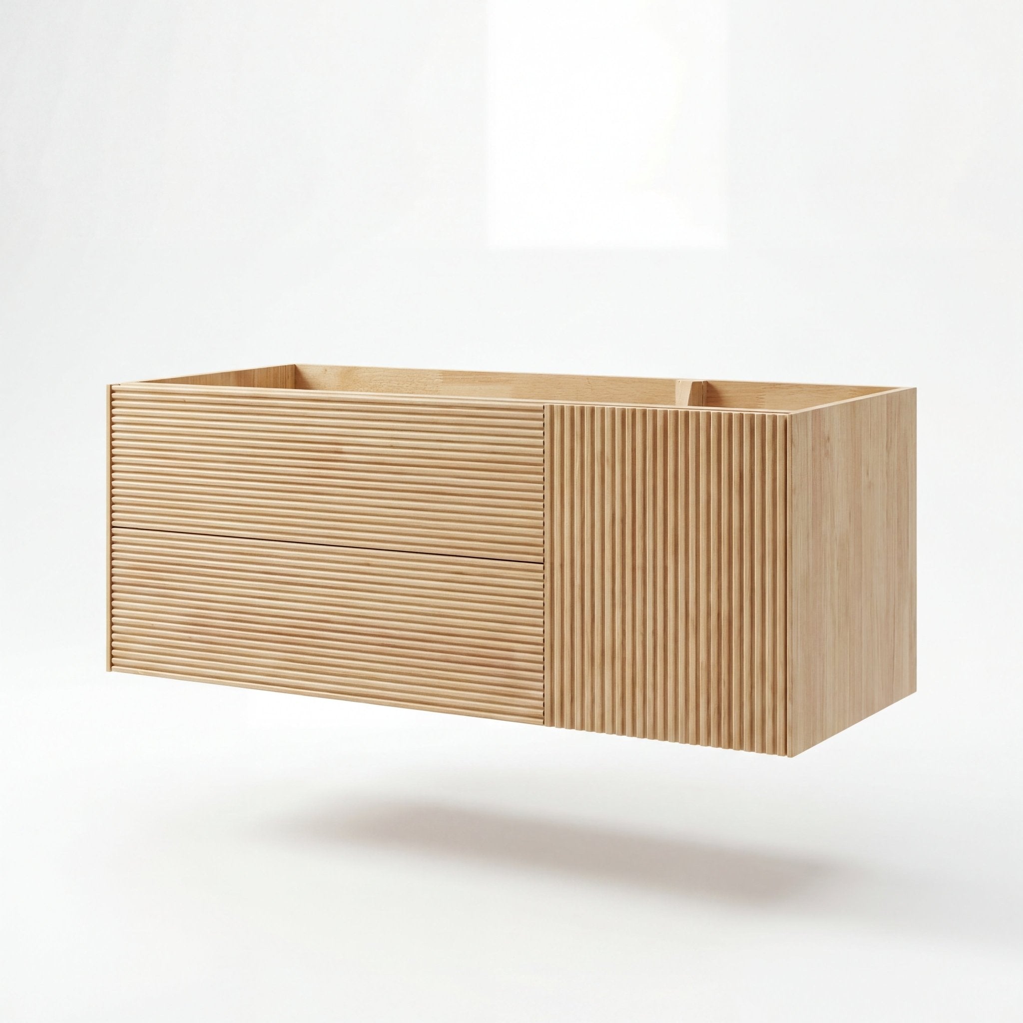 48" Oak Engineered Wood Floating Bathroom Vanity - Vanity48"