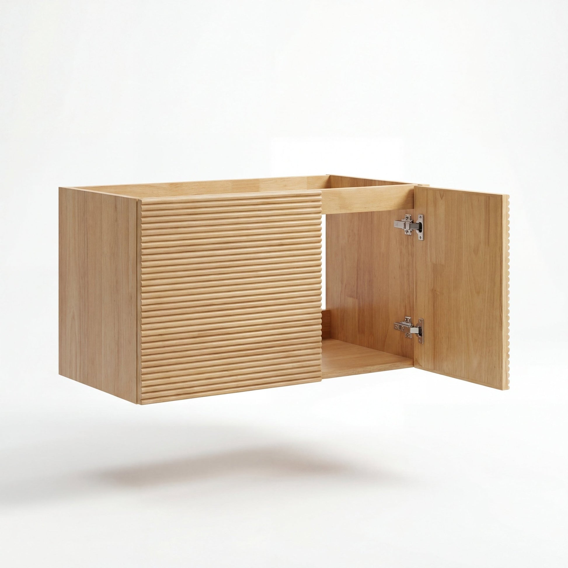 48" Oak Engineered Wood Floating Bathroom Vanity - Vanity48"