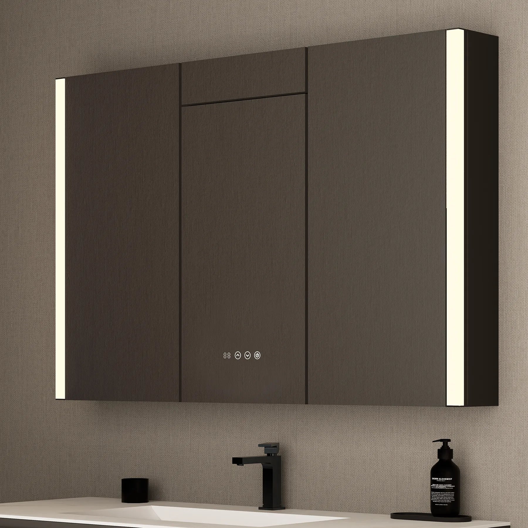 48" x 32" LED Medicine Cabinet with Double Mirror, Anti - Fog, CRI 90 & Built - in Fridge - Medicine Cabinet48"x32"
