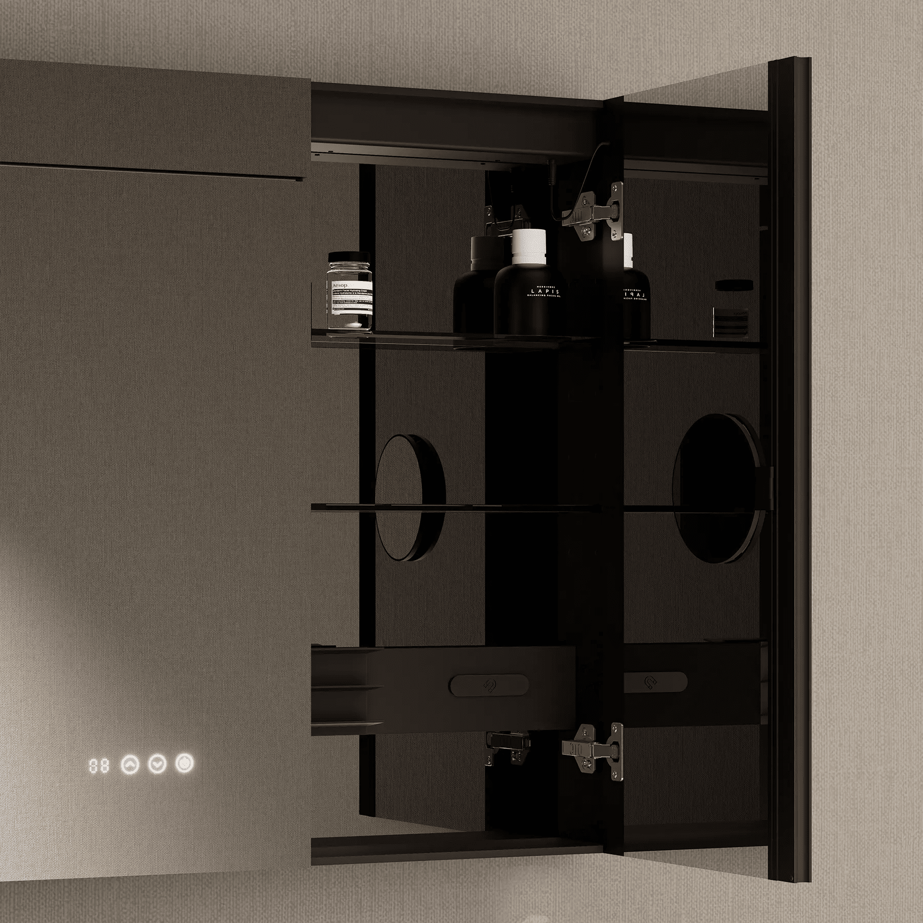 48" x 32" LED Medicine Cabinet with Double Mirror, Anti - Fog, CRI 90 & Built - in Fridge - Medicine Cabinet48"x32"