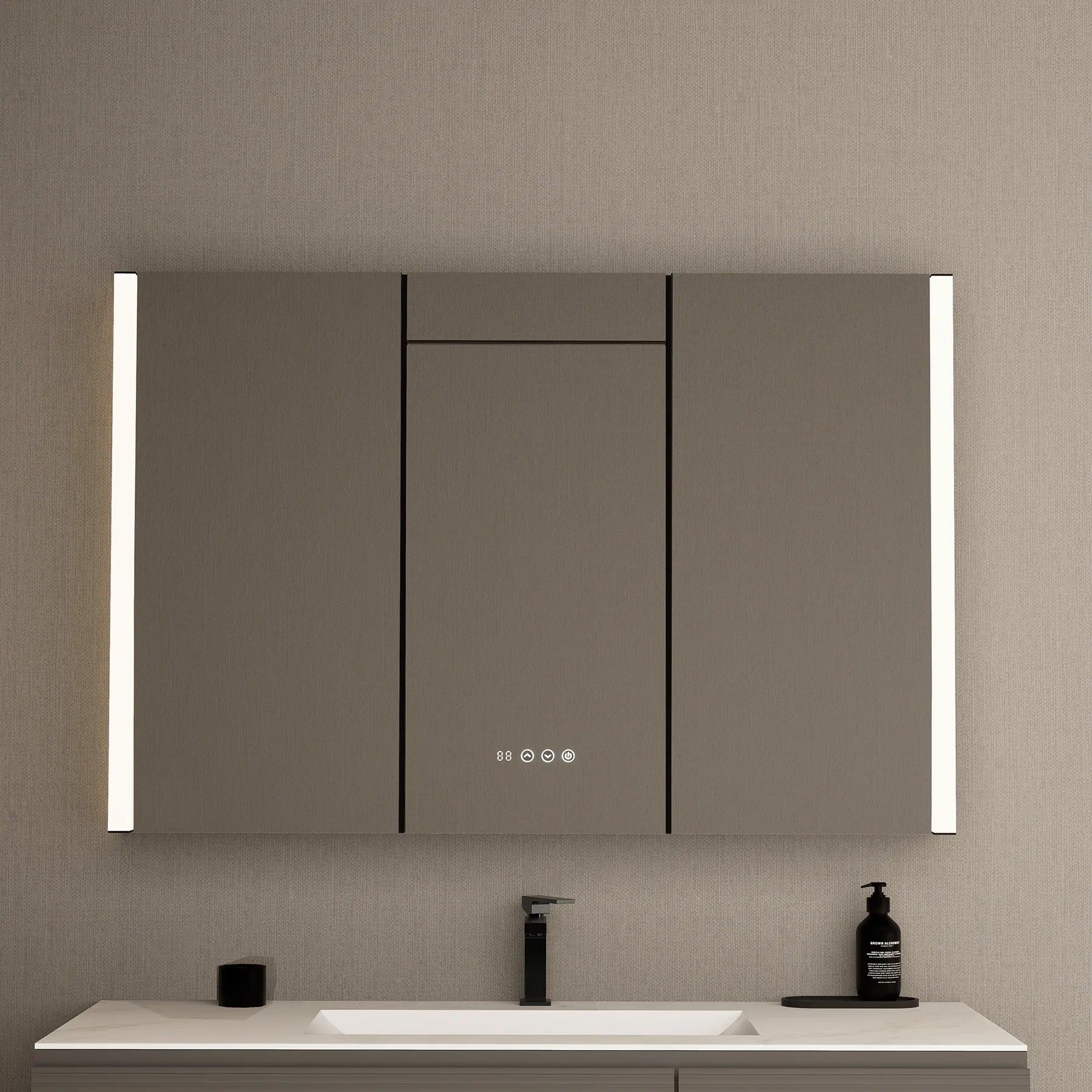Luxury Medicine Cabinet with Built-In Fridge