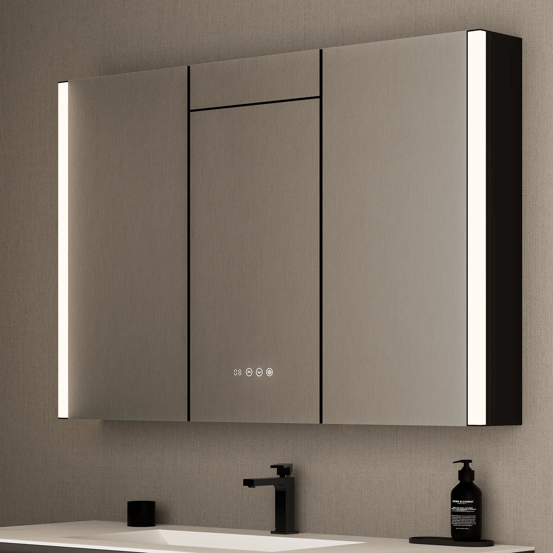 48" x 32" LED Medicine Cabinet with Double Mirror, Anti - Fog, CRI 90 & Built - in Fridge - Medicine Cabinet48"x32"