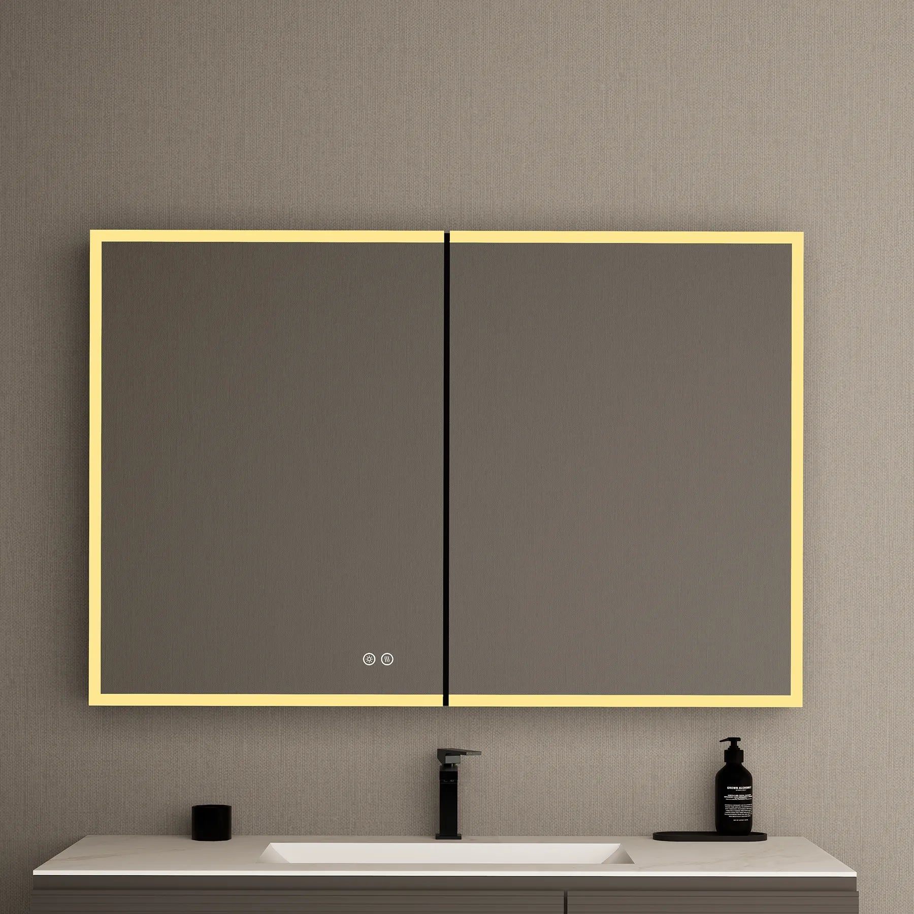 48"x32" LED Mirror Cabinet, Anti - Fog, Dimmable Light & Memory – Wall - Mounted - Medicine Cabinet48"x32"