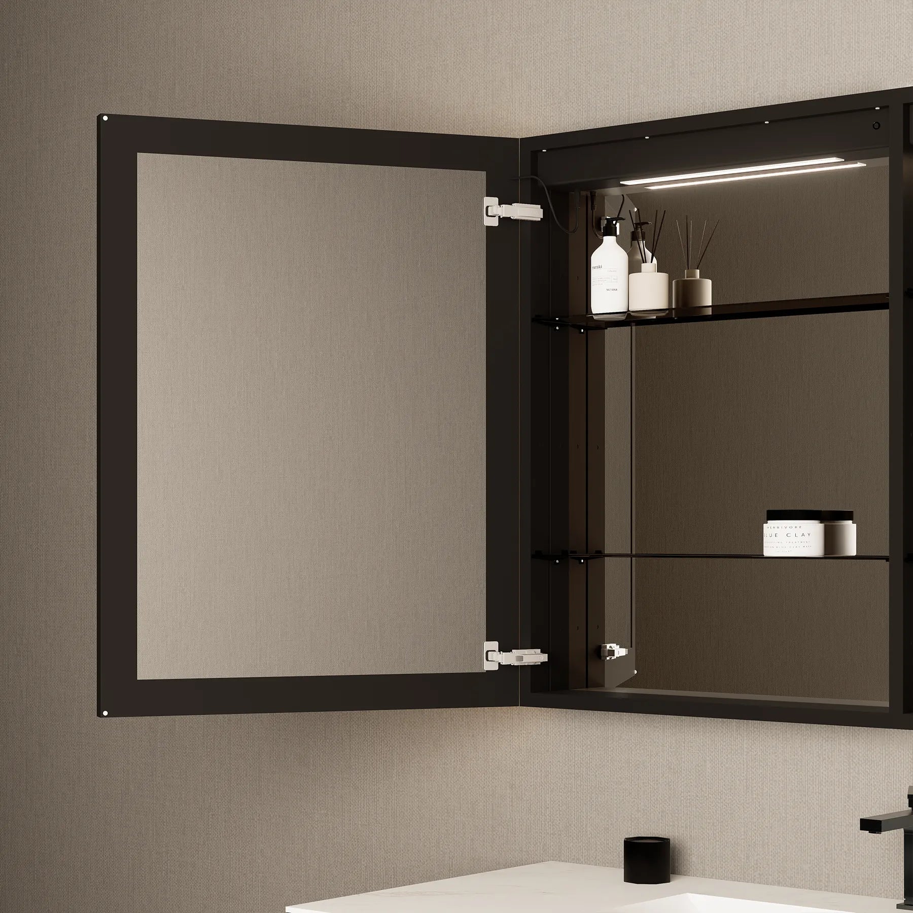 48"x32" LED Mirror Cabinet, Anti - Fog, Dimmable Light & Memory – Wall - Mounted - Medicine Cabinet48"x32"