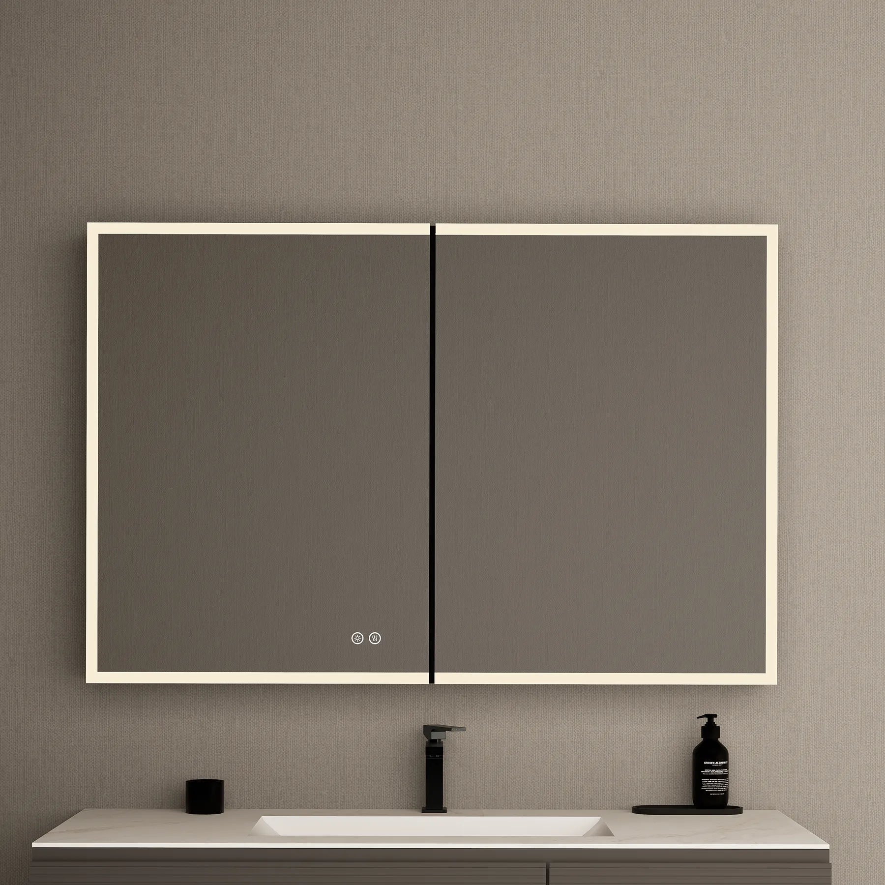 48"x32" LED Mirror Cabinet, Anti - Fog, Dimmable Light & Memory – Wall - Mounted - Medicine Cabinet48"x32"