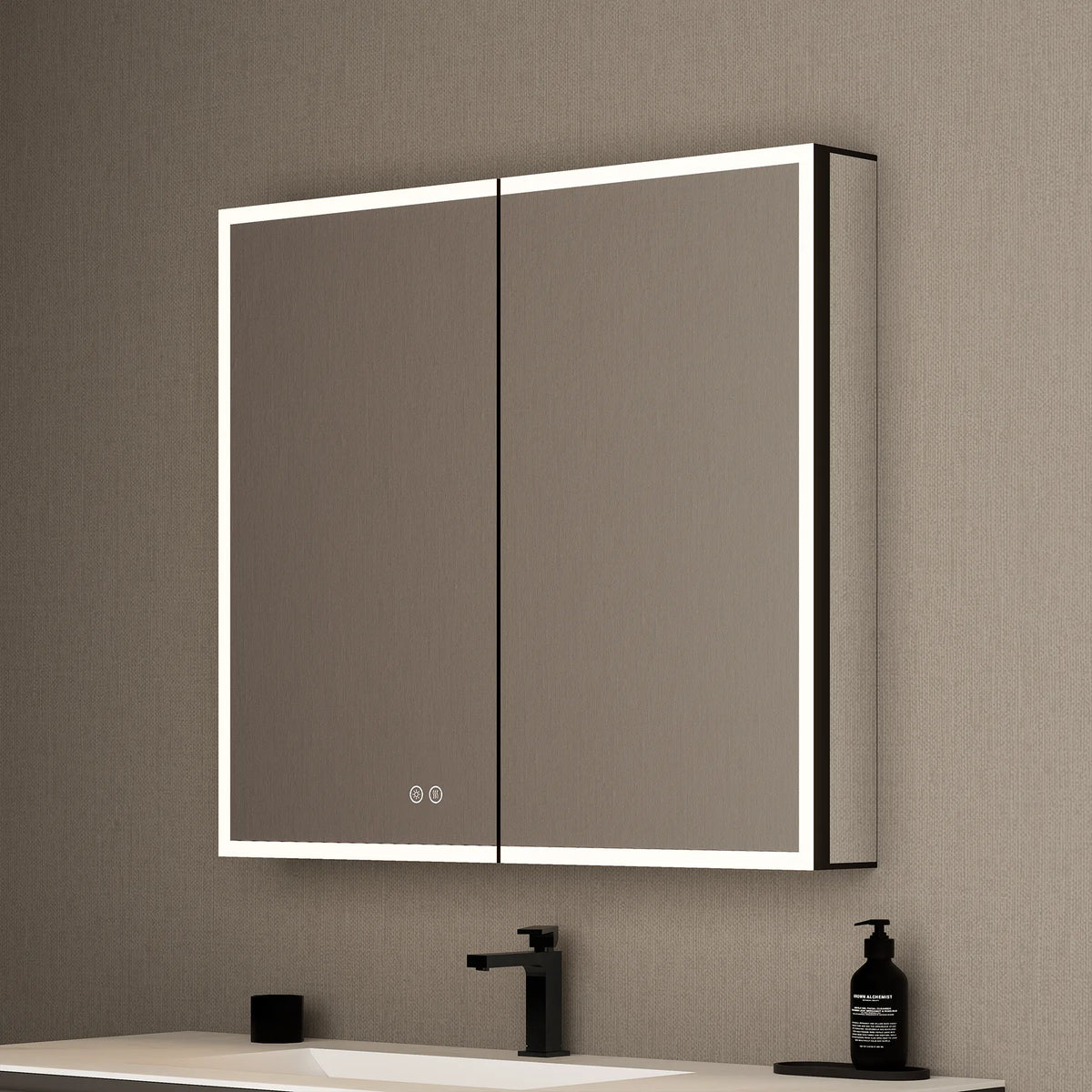 36" LED Double-Door Medicine Cabinet with Blum Soft-Close Hinges
