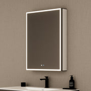 24" LED Anti-Fog Medicine Cabinet — Aluminum Frame, Surface or Recessed Mount