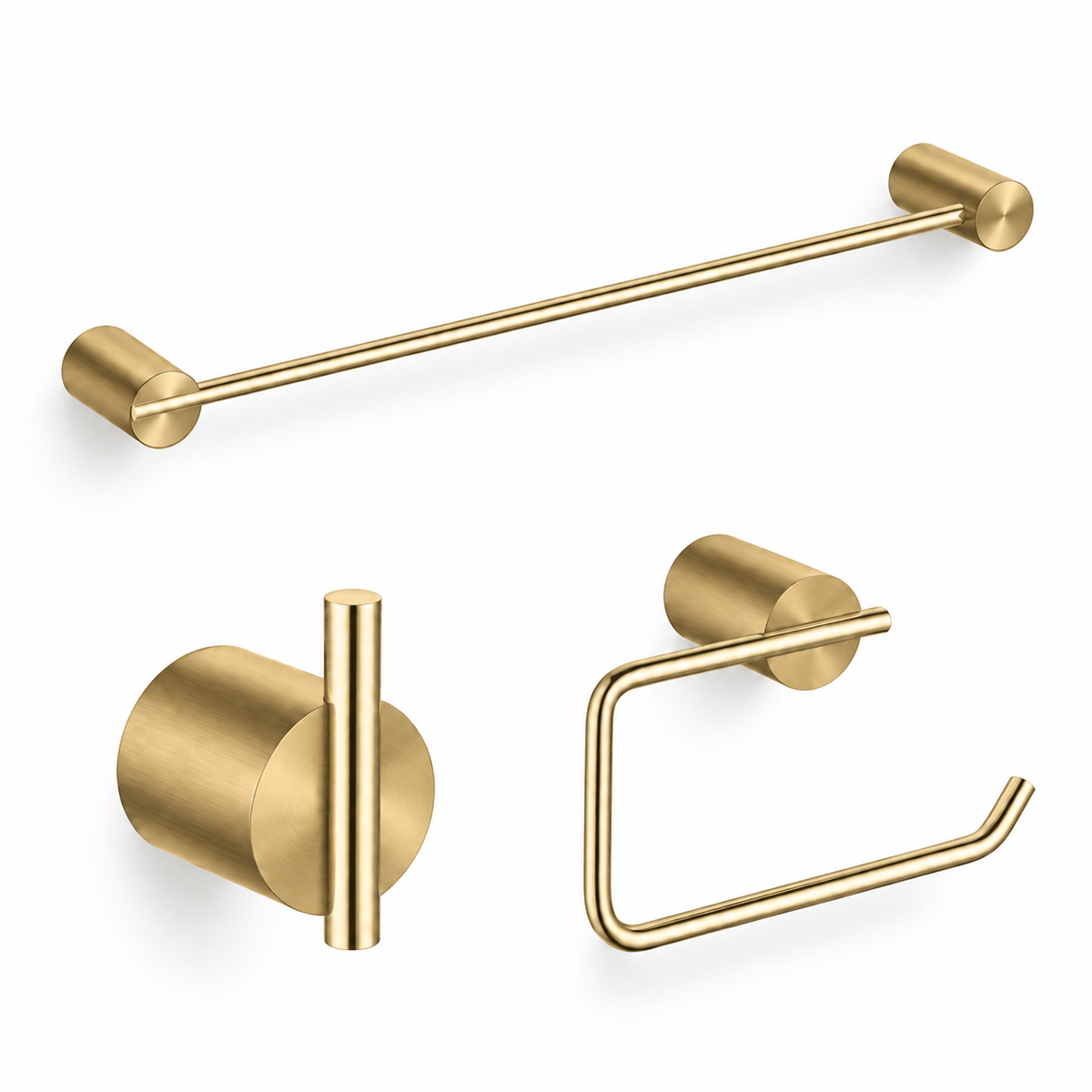SUS304 stainless steel BH03 bathroom hardware set in brushed gold finish