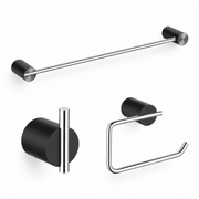 SUS304 stainless steel BH03 bathroom hardware set in matte black and chrome
