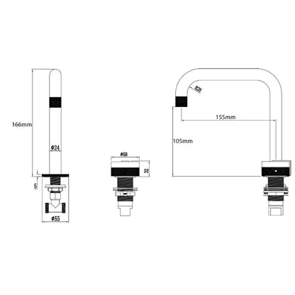 Three Holes Widespread Bathroom Faucet - N13510