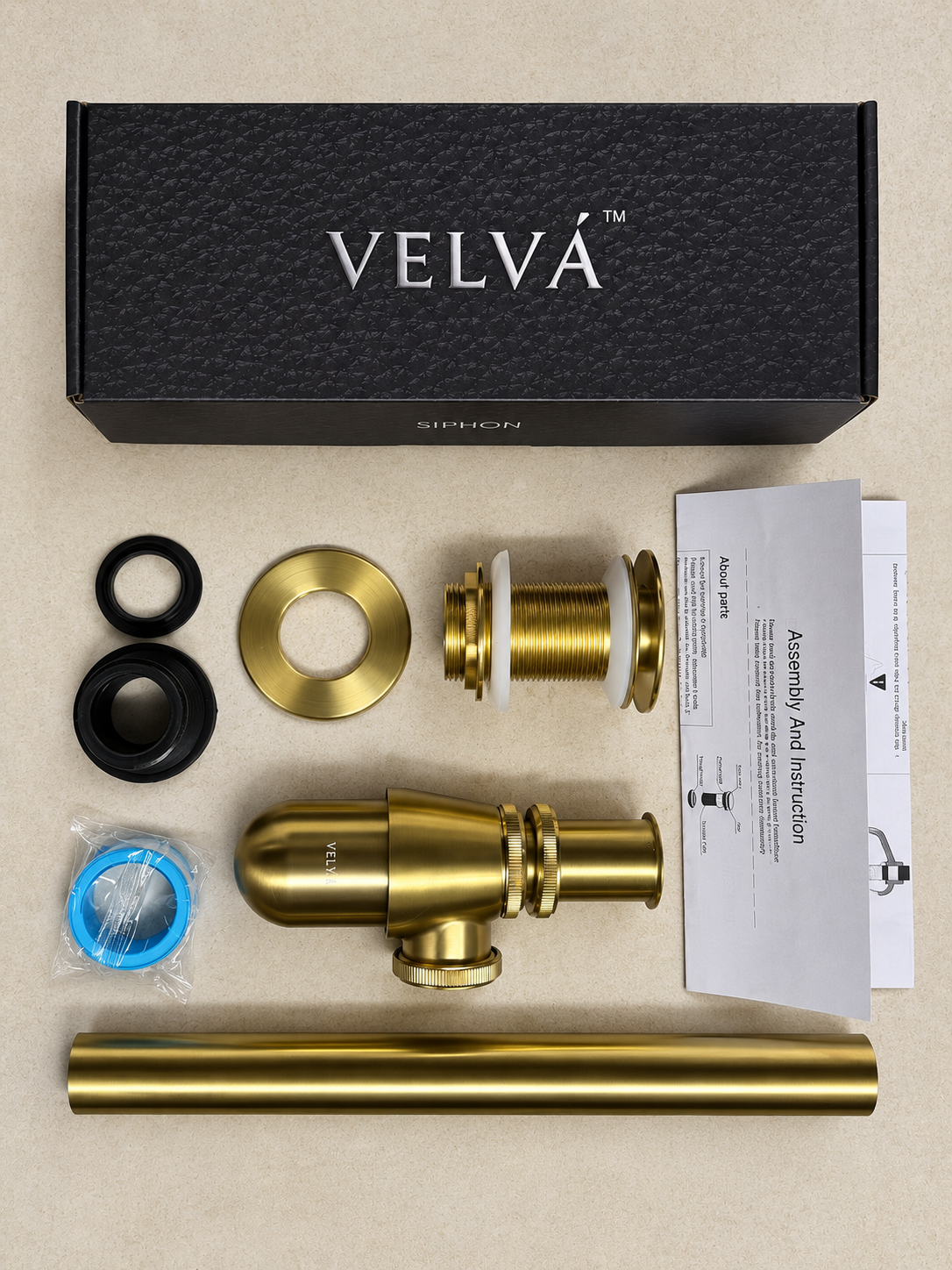 Brass Bottle Trap Drain (No Overflow) — Rounded Design, cUPC Certified