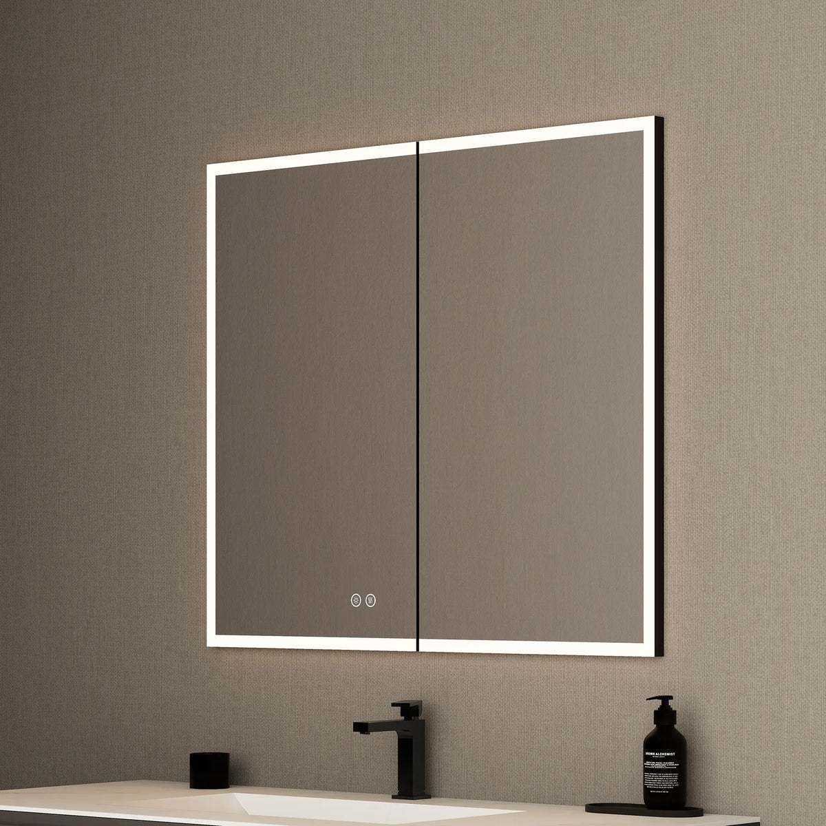 36" LED Double-Door Medicine Cabinet with Blum Soft-Close Hinges