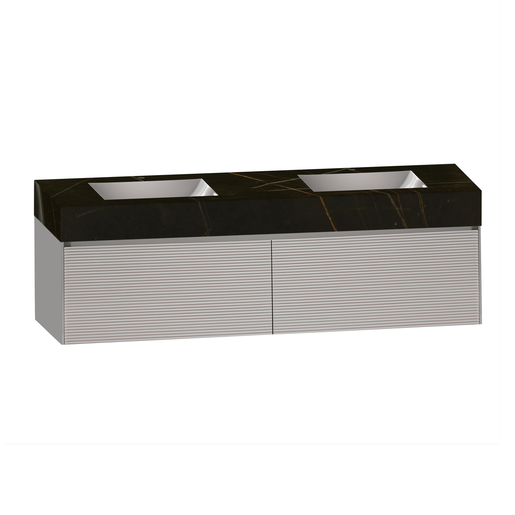 71'' Stone Top with Light Gray Engineered Wood Floating Bathroom Vanity - Vanity71" x 22.5" NeoNova Decor