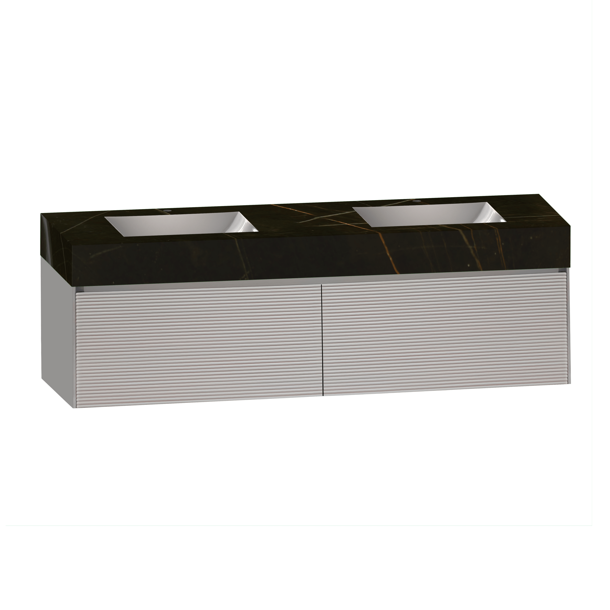 71'' Stone Top with Light Gray Engineered Wood Floating Bathroom Vanity - Vanity71" x 22.5" NeoNova Decor