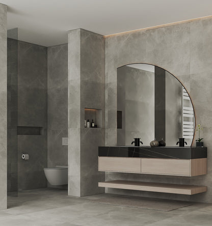 71''，60” Double Sink Stone Top with Hotel - Style Floating Bathroom Vanity - VanityAGHTQ NeoNova Decor