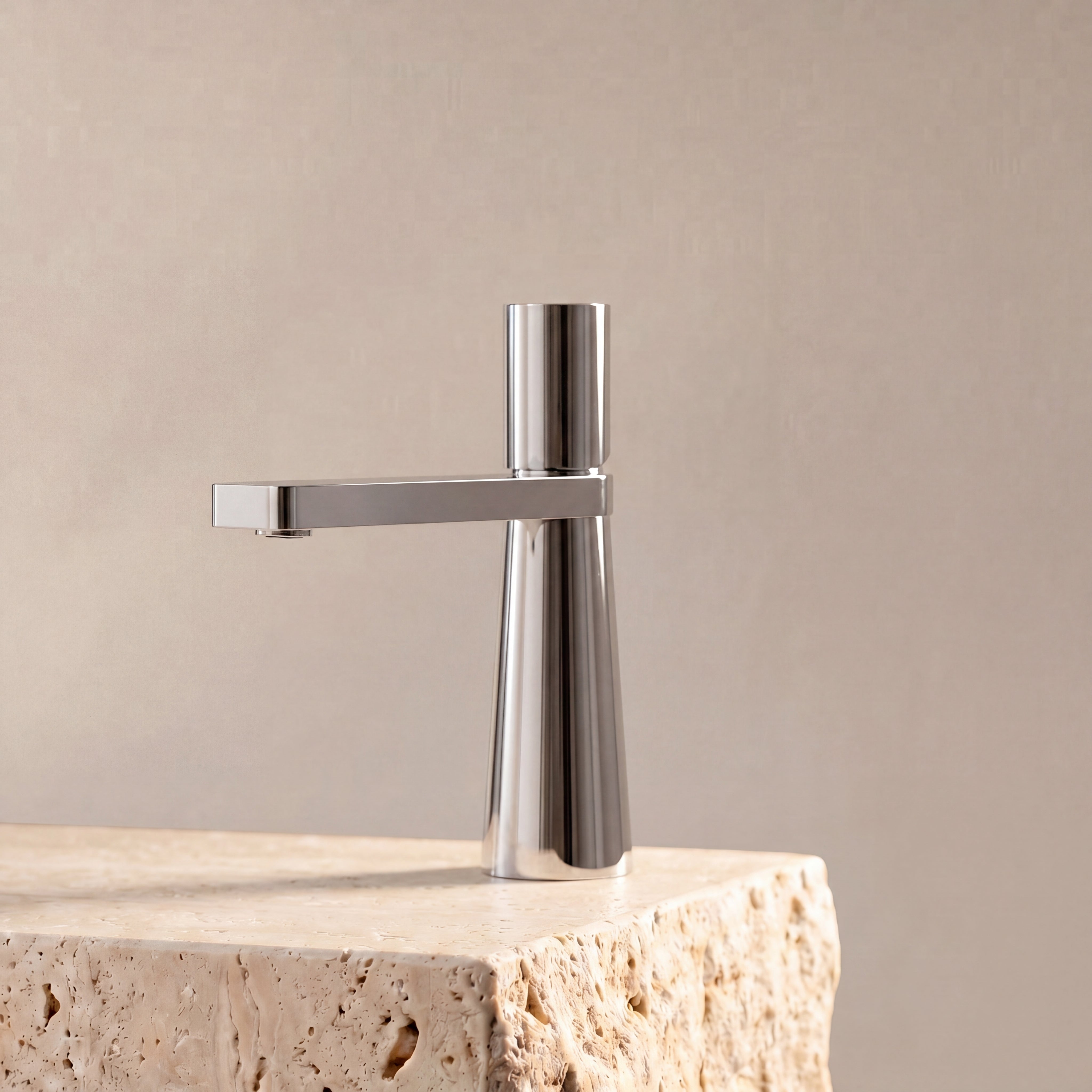 Velva LUNA Collection | Tapered Sculptural Single-Hole Faucet