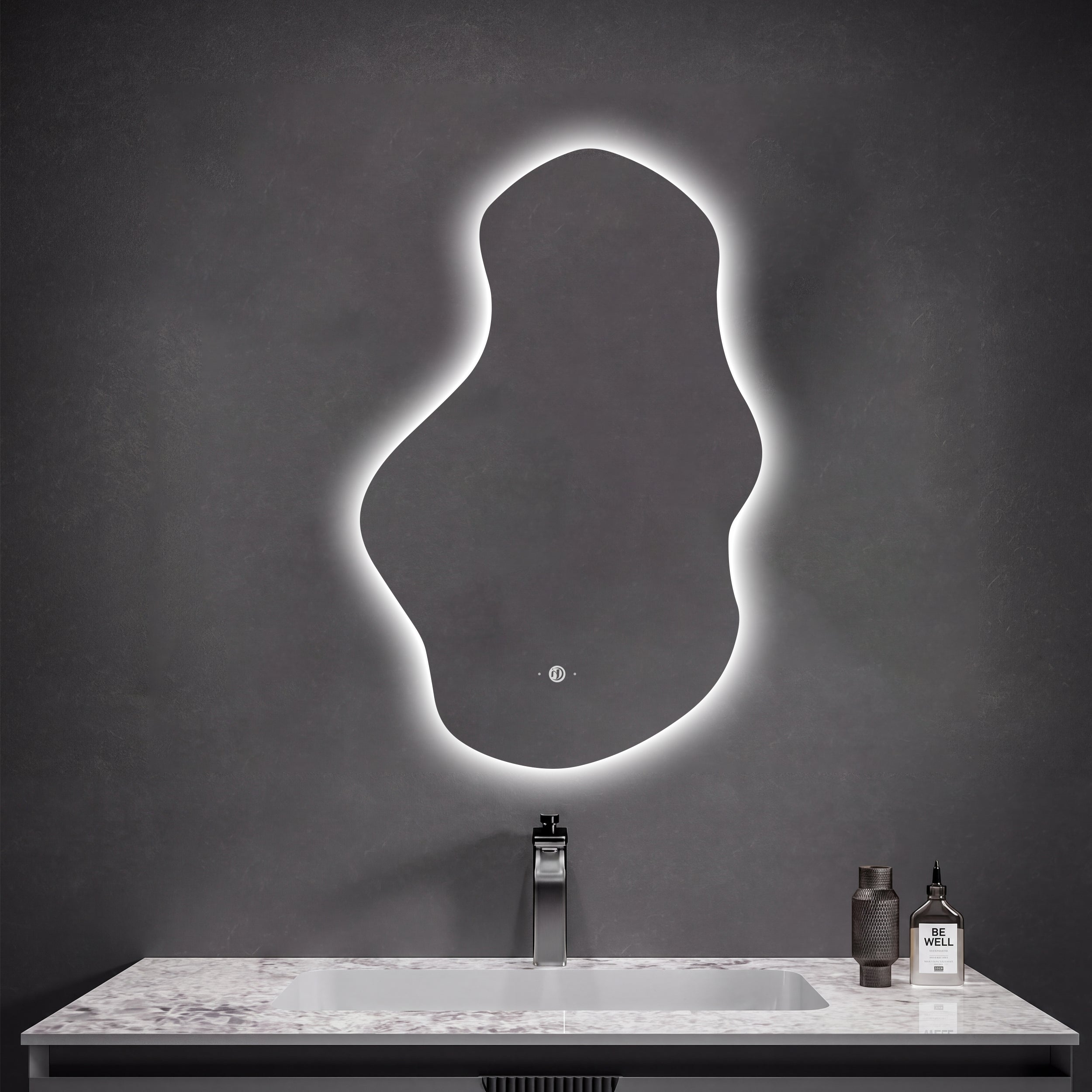 26" x 40" Modern Cloud Irregular LED Bathroom Mirror
