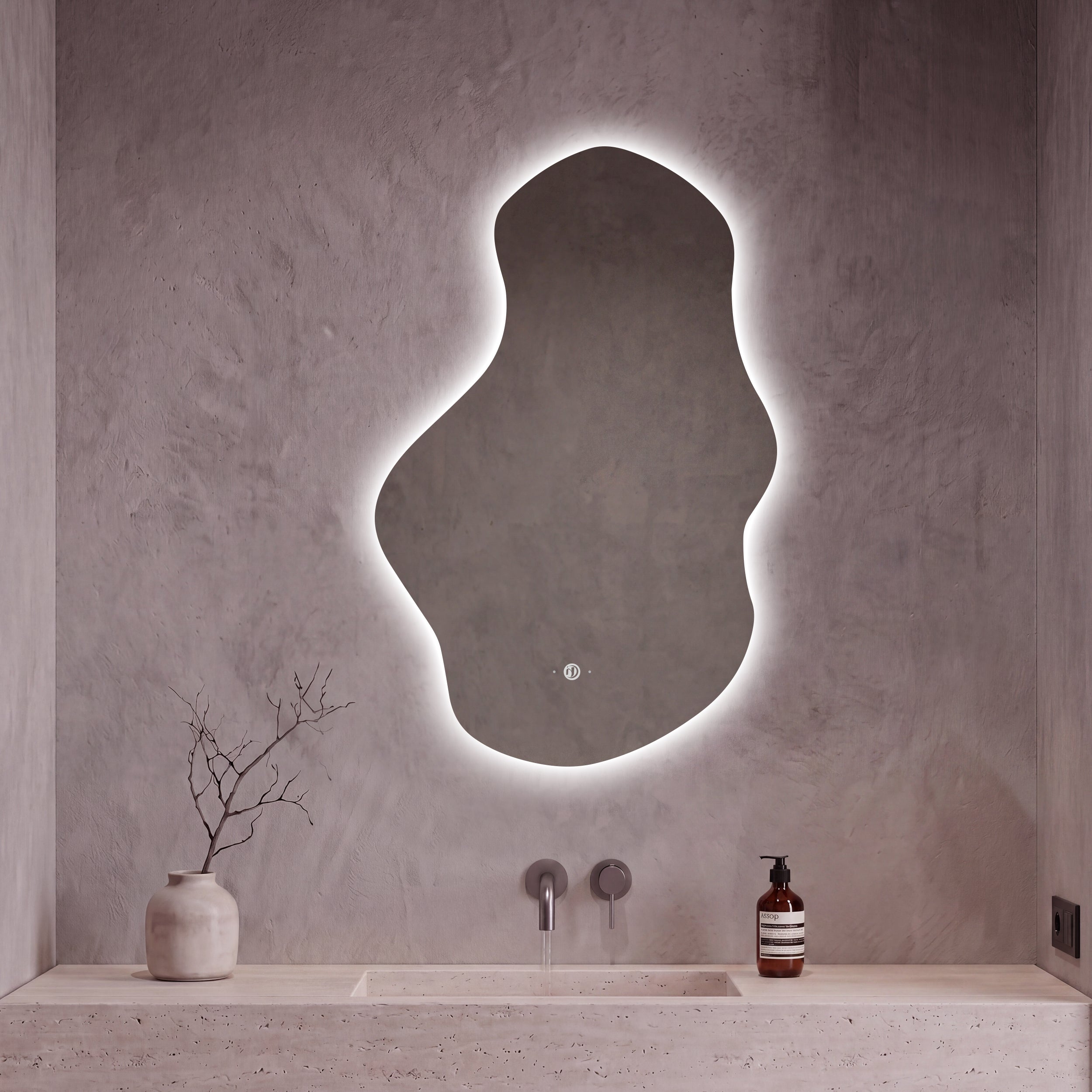 26" x 40" Modern Cloud Irregular LED Bathroom Mirror