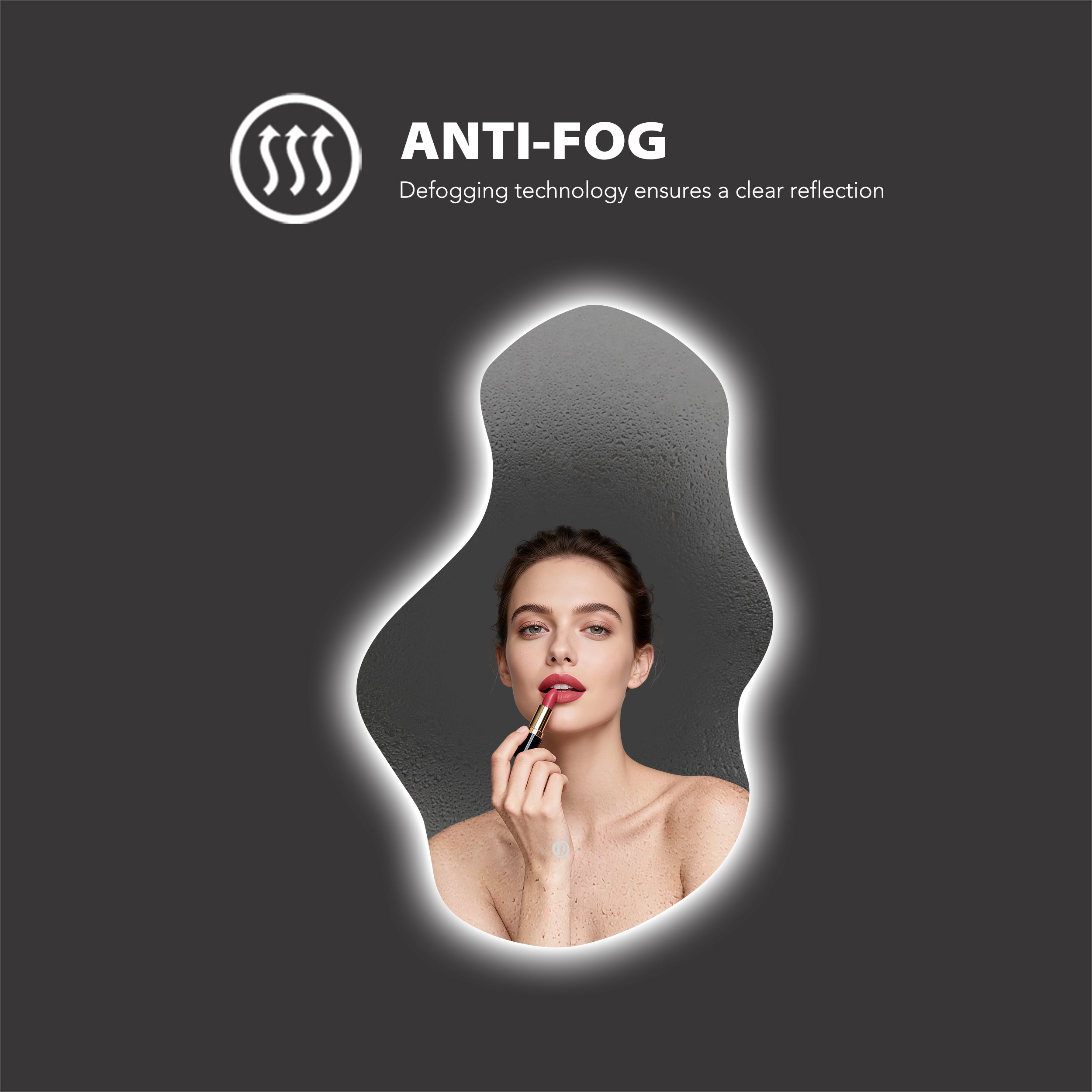 26" x 40" Modern Cloud Irregular LED Bathroom Mirror