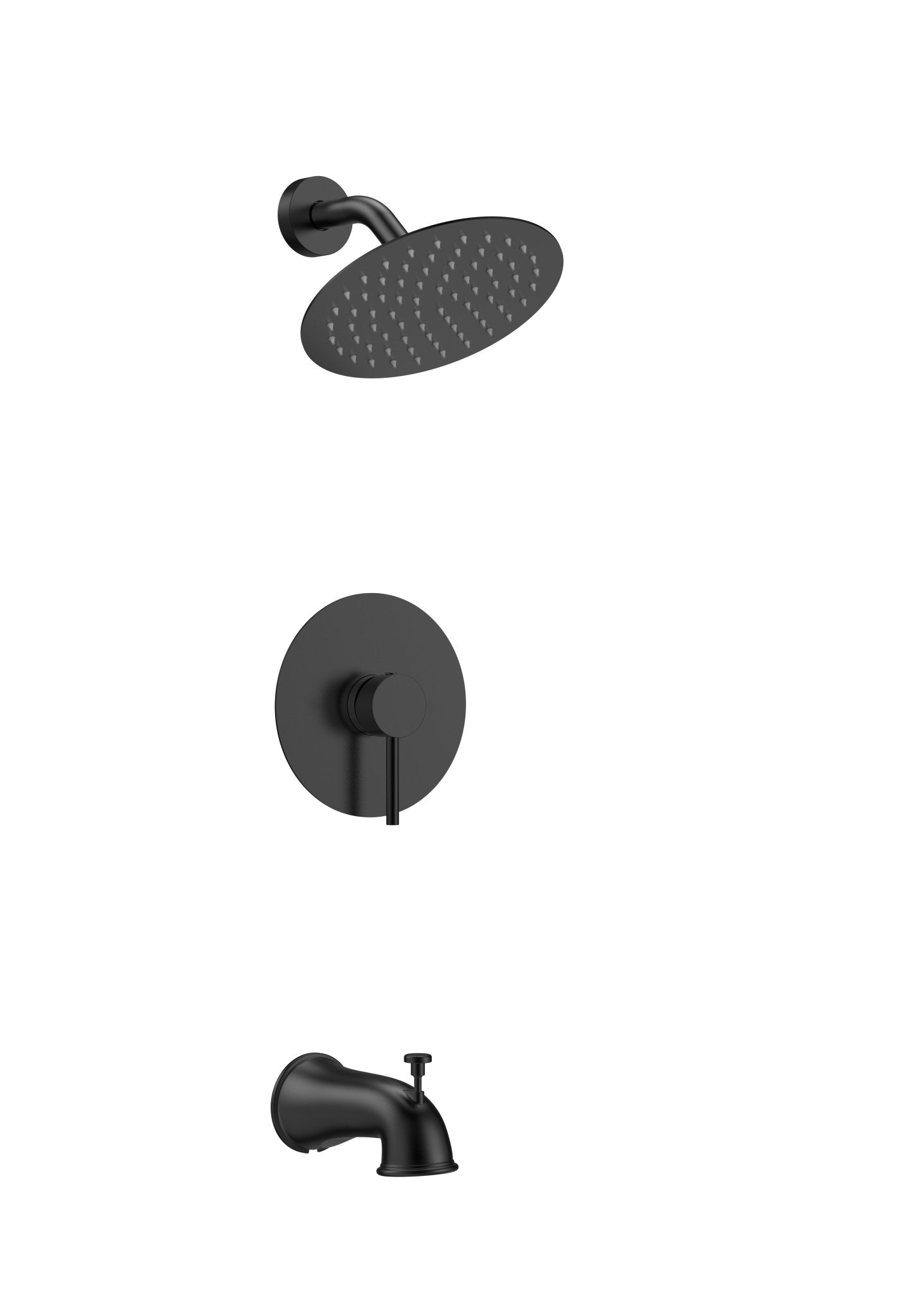 8" Round Tub and Shower System (Pressure Balanced) - ShowerPolished Chrome