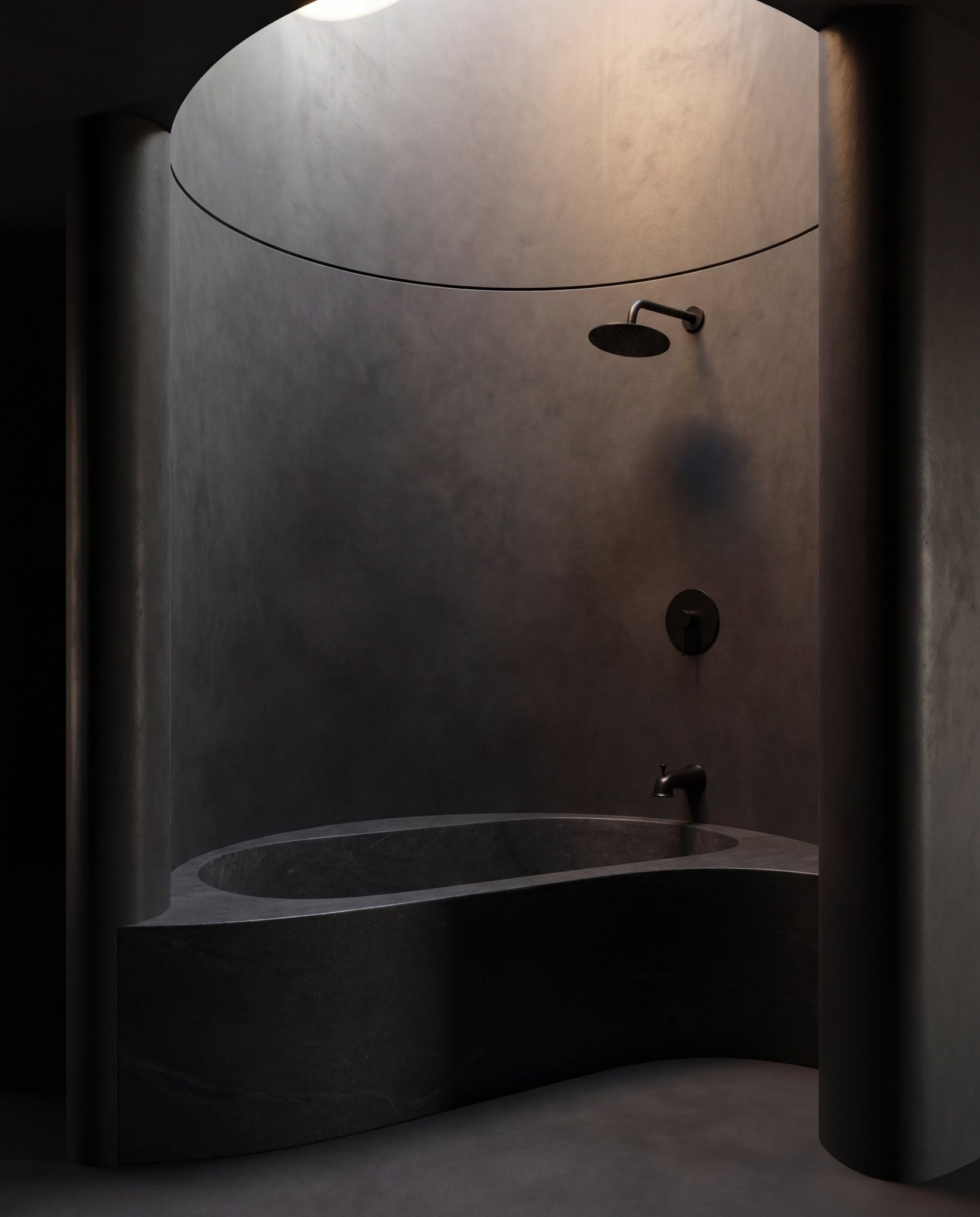 8" Round Tub and Shower System (Pressure Balanced) - ShowerPolished Chrome