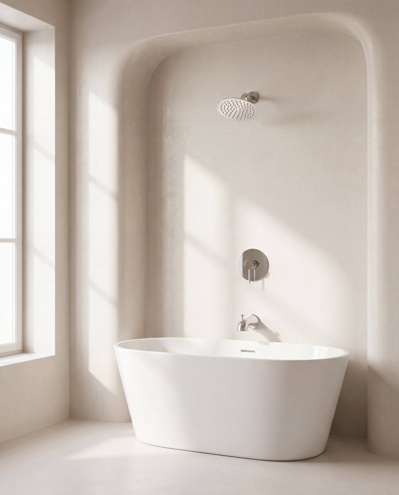 8" Round Tub and Shower System (Pressure Balanced) - ShowerPolished Chrome