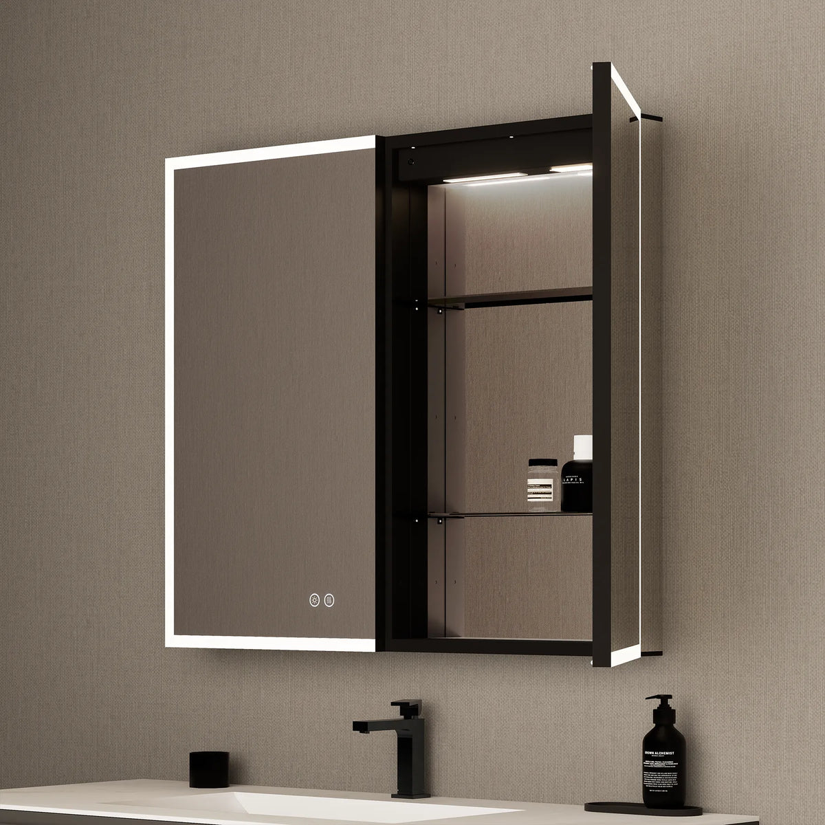 36" LED Double-Door Medicine Cabinet with Blum Soft-Close Hinges