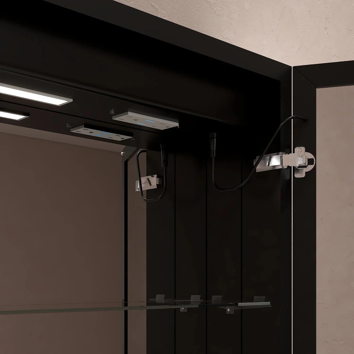 30"x32" LED Medicine Cabinet – Blum Hinges, Makeup Mirror, Built-in Outlet 30"x32"