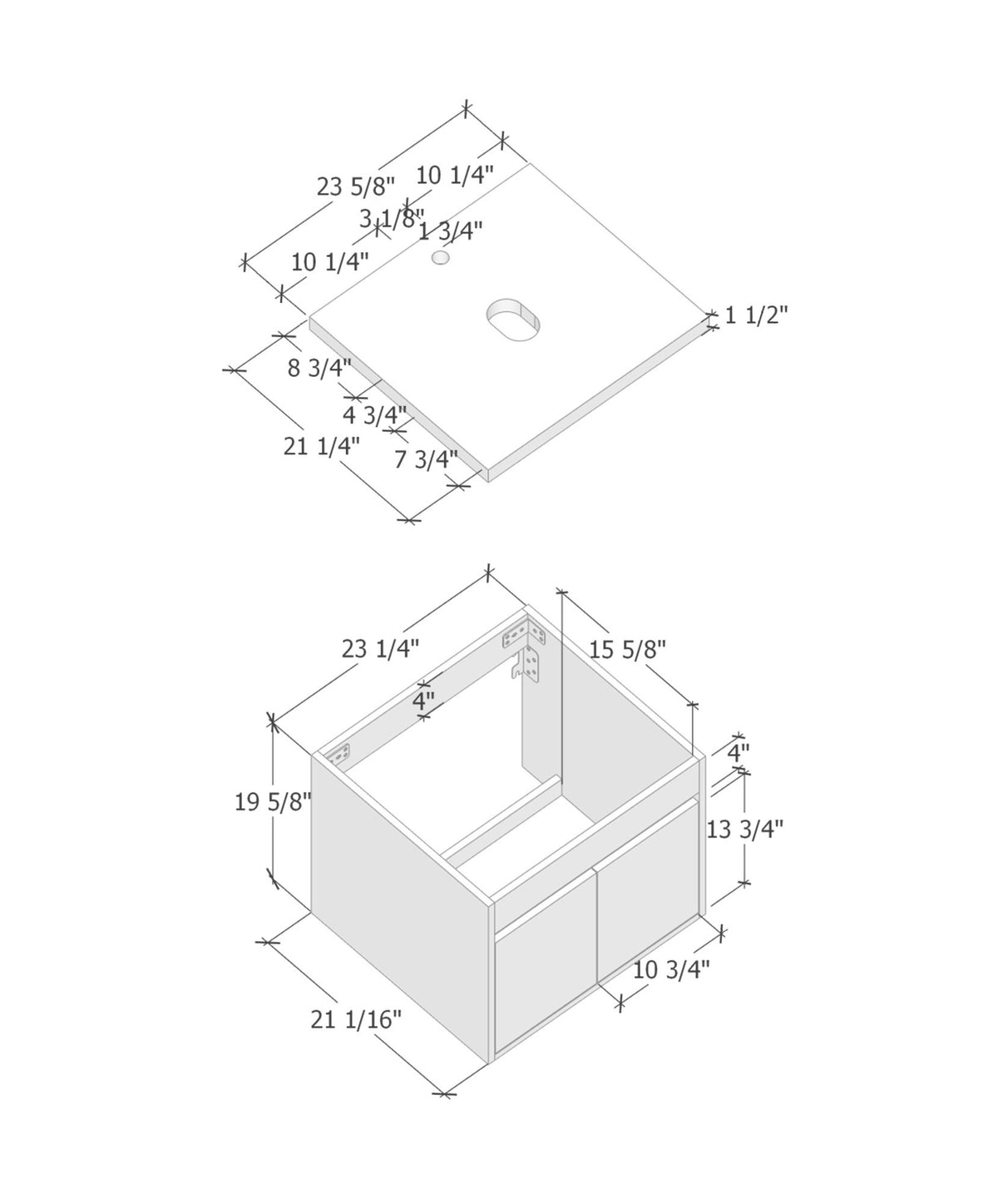Meuble-lavabo (A8003-80) 32 po